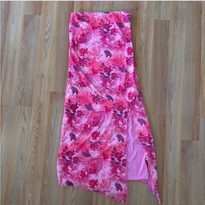 Justify Pink and Red Floral Maxi Dress